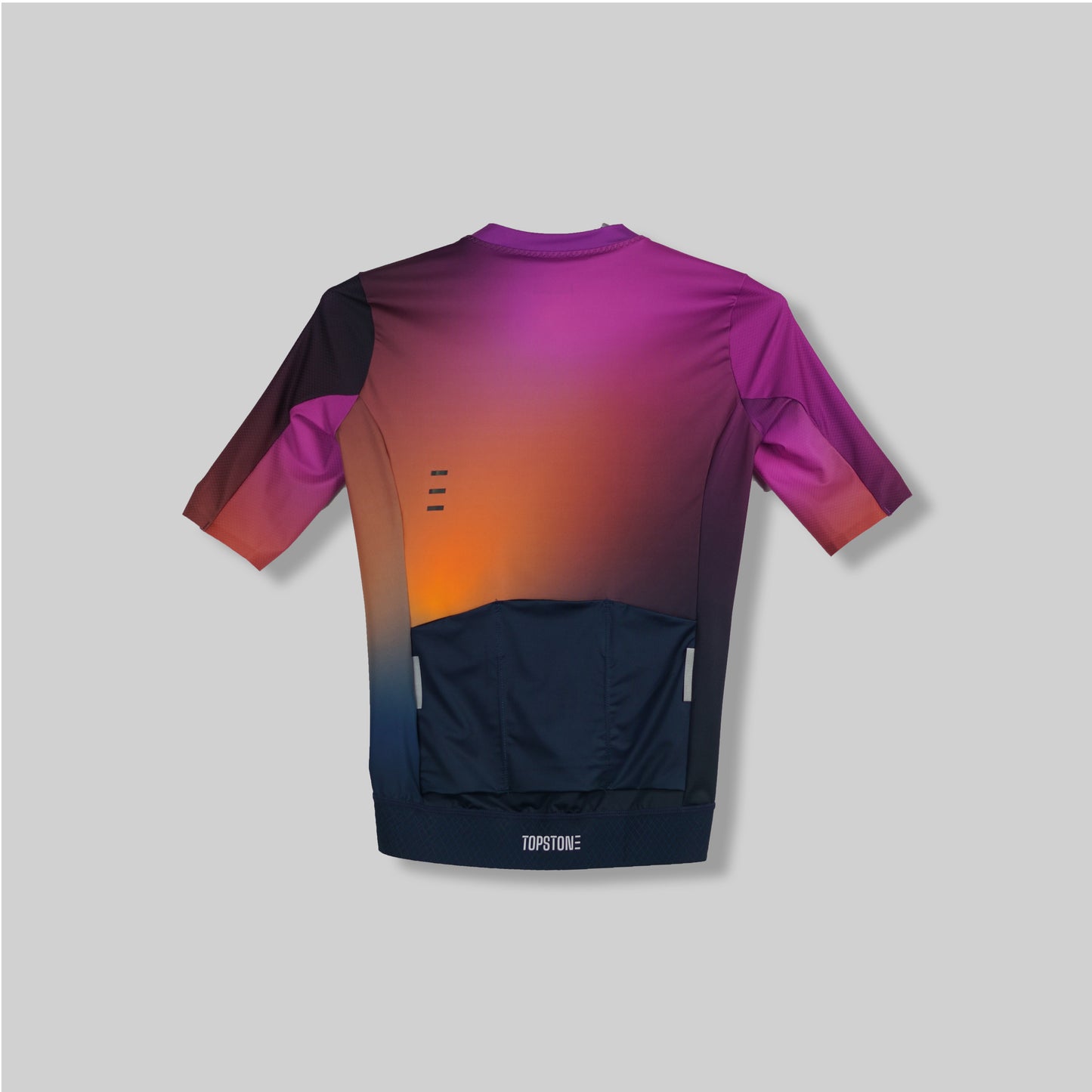 Jersey de Ciclismo Topstone Pro Sunset Fade vista trasera – TopStone Costa Rica