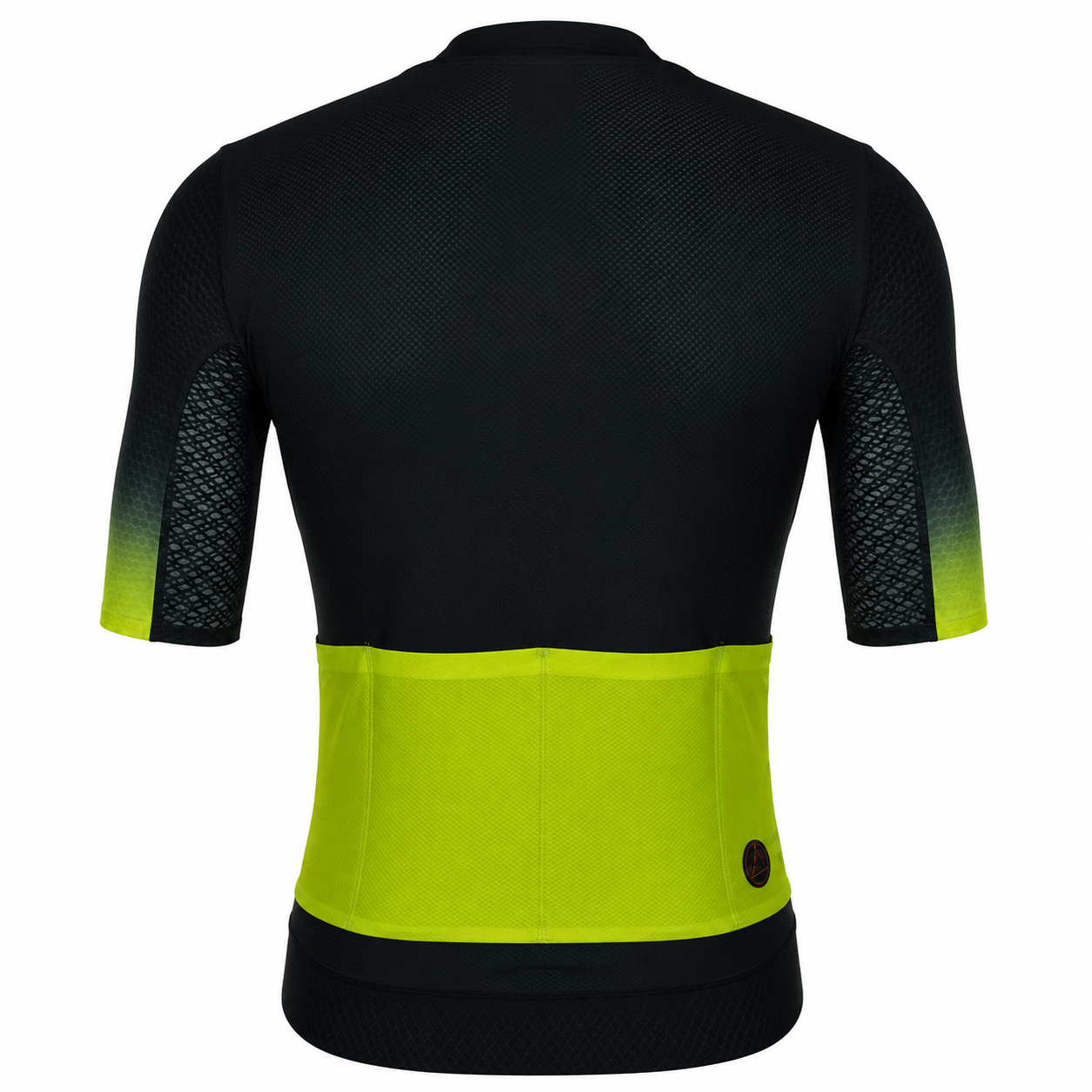 Jersey de Ciclismo Topstone Pro Amarillo Neon vista trasera – TopStone Costa Rica