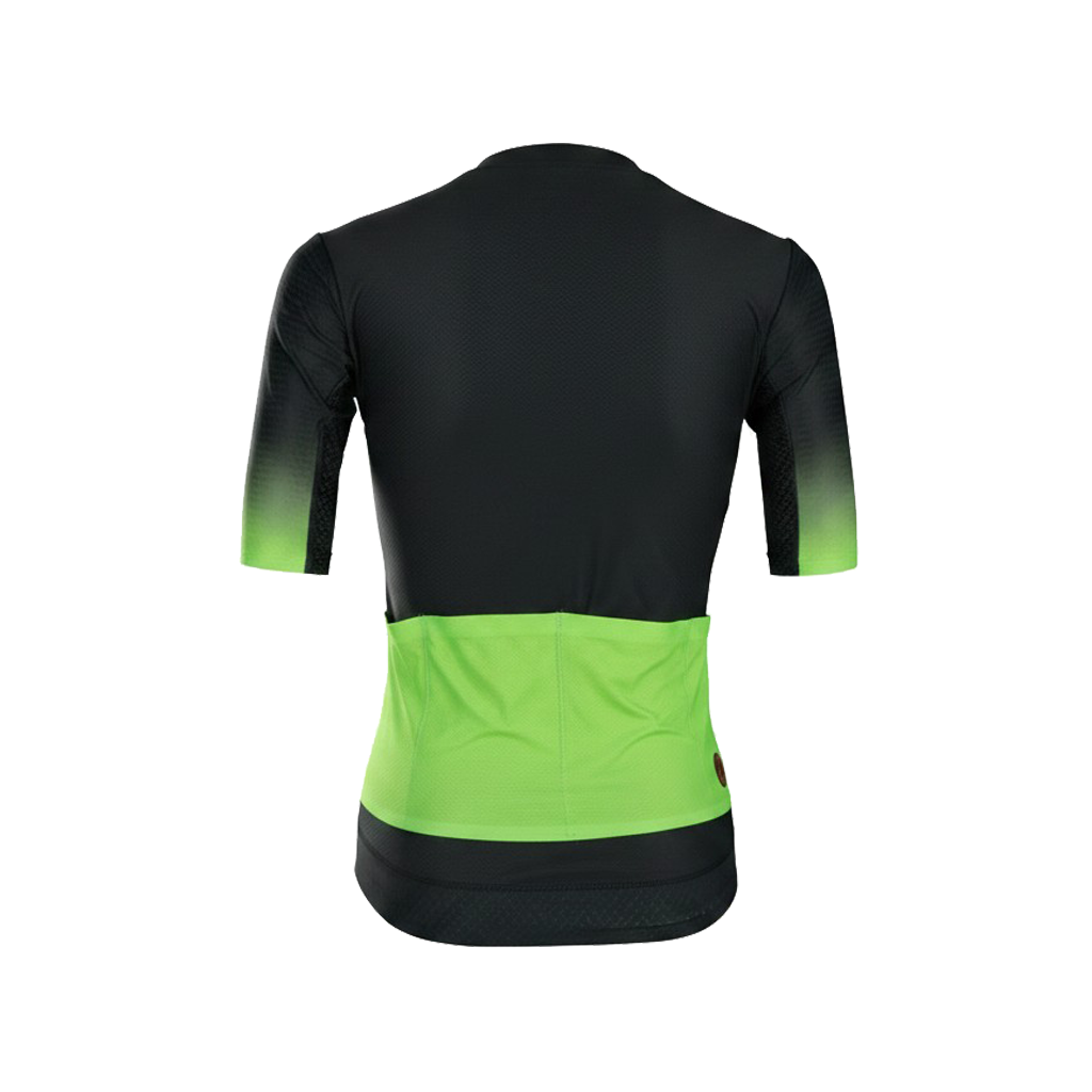 Jersey de Ciclismo Topstone Pro Verde Neon vista trasera – TopStone Costa Rica