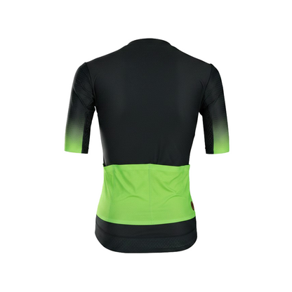 Jersey de Ciclismo Topstone Pro Verde Neon vista trasera – TopStone Costa Rica