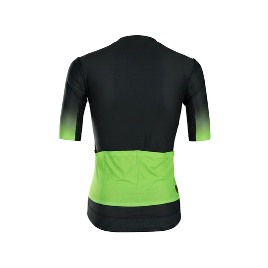 Jersey de Ciclismo Topstone Pro Verde Neon vista trasera – TopStone Costa Rica