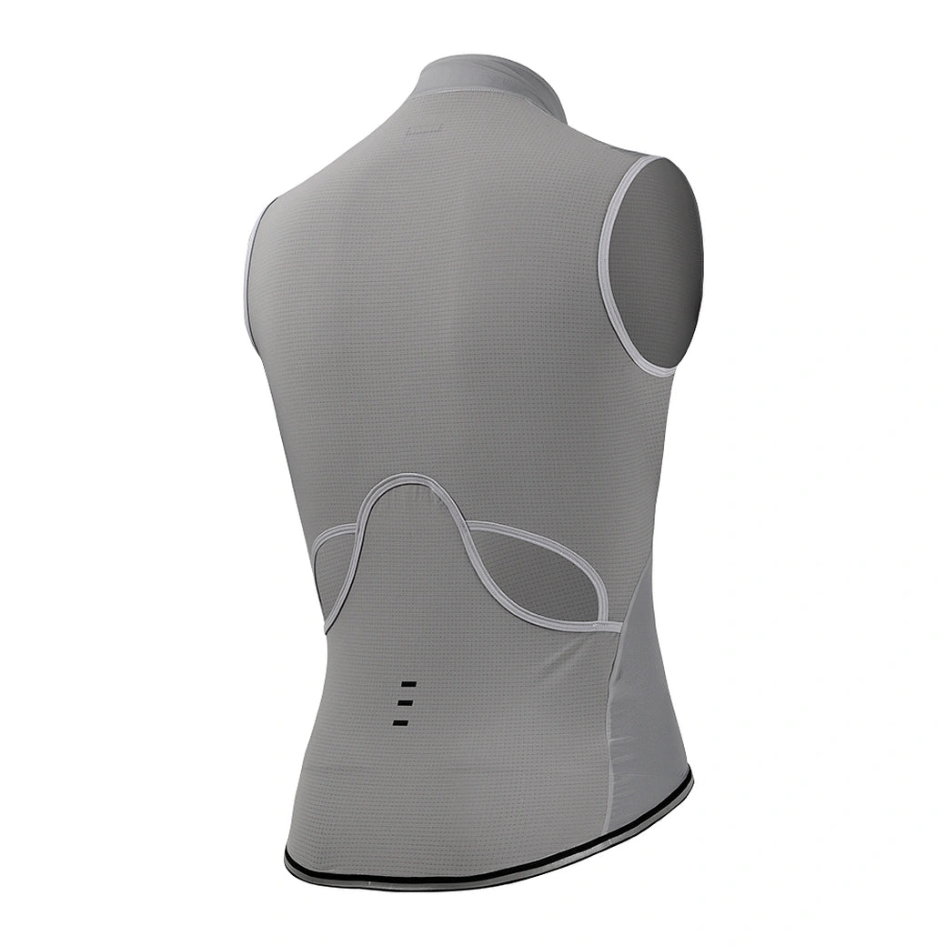 Chaleco Corta Viento Gris TopStone frente – ciclismo Costa Rica