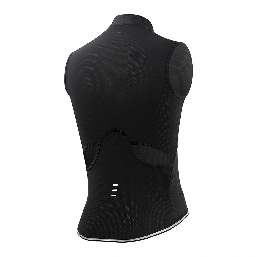 Chaleco Corta Viento Negro TopStone frente – ciclismo Costa Rica