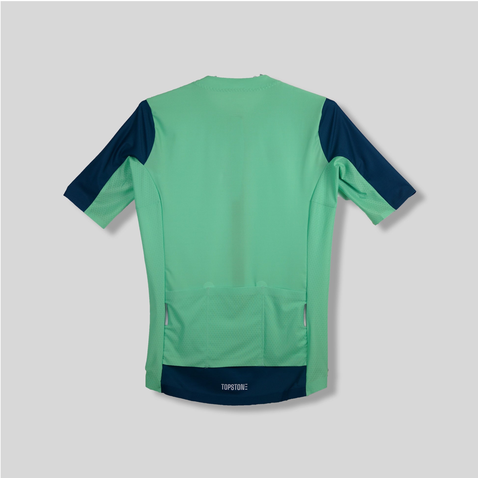 Jersey de Ciclismo Topstone Elegance Deep Mint vista trasera – TopStone Costa Rica