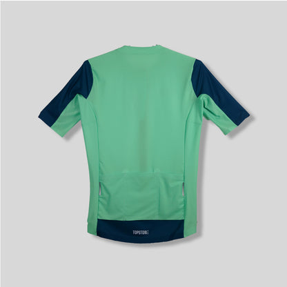Jersey de Ciclismo Topstone Elegance Deep Mint vista trasera – TopStone Costa Rica