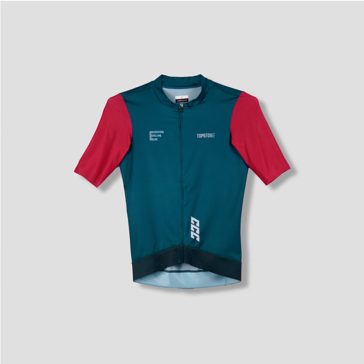 Jersey de Ciclismo Topstone Race Verde-Rojo mujer frente – TopStone Costa Rica