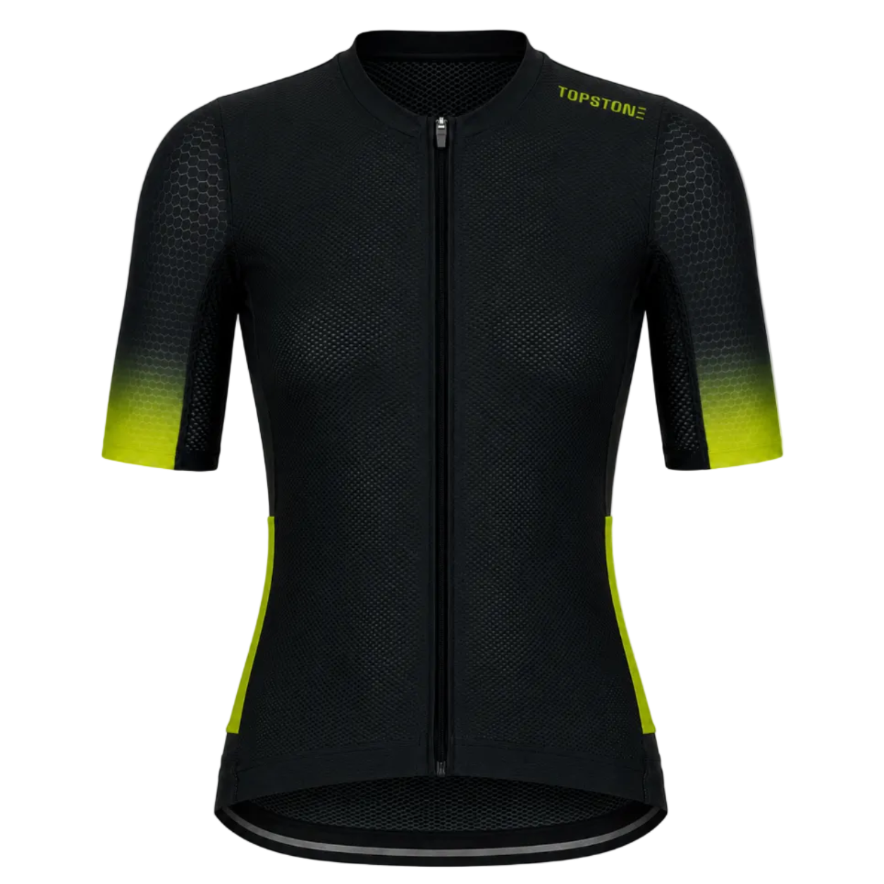 Jersey de Ciclismo Topstone Pro Amarillo Neon Mujer frente – TopStone Costa Rica