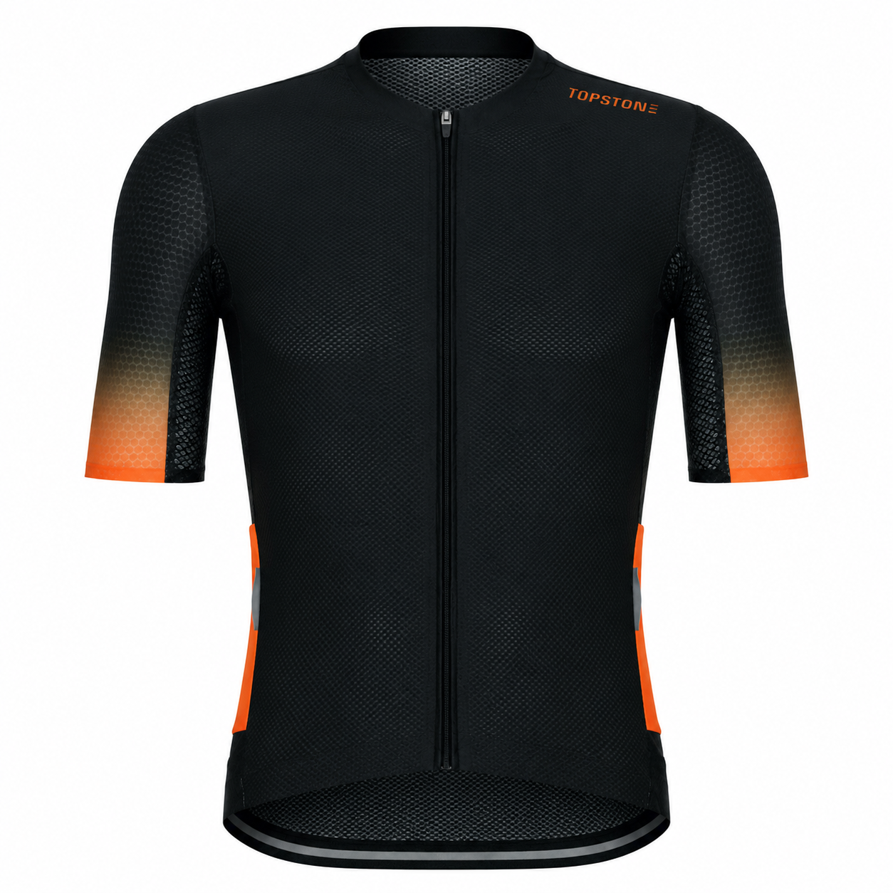 Jersey de Ciclismo Topstone Pro Naranja Neon Hombre frente – TopStone Costa Rica