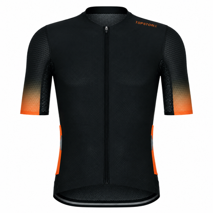 Jersey de Ciclismo Topstone Pro Naranja Neon Hombre frente – TopStone Costa Rica
