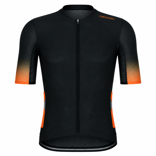Jersey de Ciclismo Topstone Pro Naranja Neon Hombre frente – TopStone Costa Rica