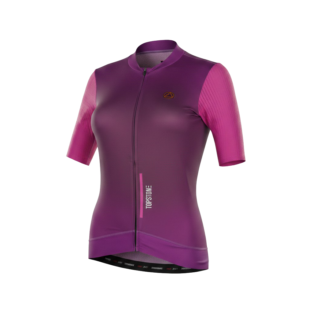 Jersey de Ciclismo Topstone Race Berry Dual mujer detalle – TopStone Costa Rica