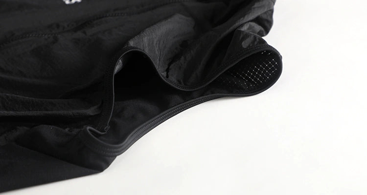Chaleco Corta Viento Negro TopStone vista trasera – ciclismo Costa Rica