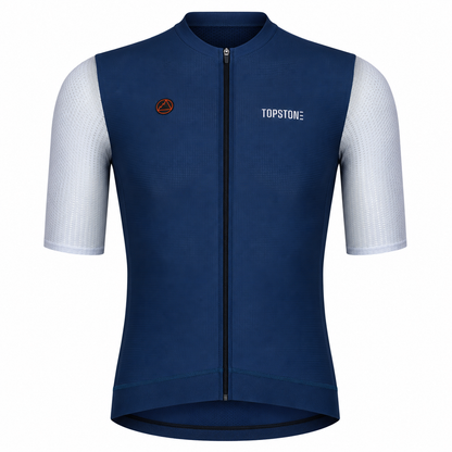 Jersey de Ciclismo Topstone Race Skyline Navy Hombre frente – TopStone Costa Rica