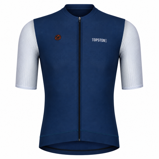 Jersey de Ciclismo Topstone Race Skyline Navy Hombre frente – TopStone Costa Rica