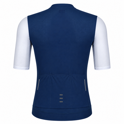 Jersey de Ciclismo Topstone Race Skyline Navy Hombre vista trasera – TopStone Costa Rica