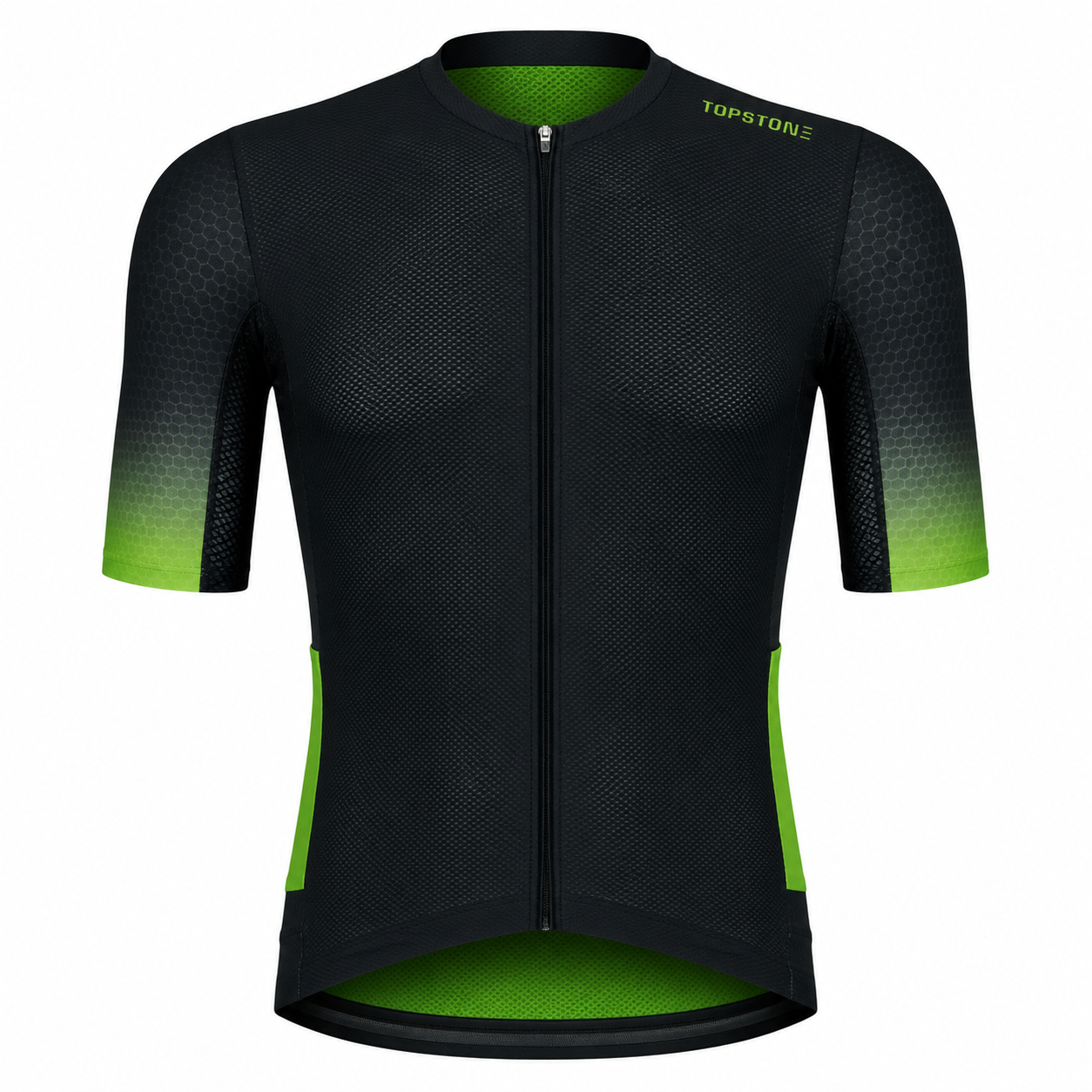 Jersey de Ciclismo Topstone Pro Verde Neon Hombre frente – TopStone Costa Rica