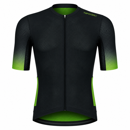 Jersey de Ciclismo Topstone Pro Verde Neon Hombre frente – TopStone Costa Rica