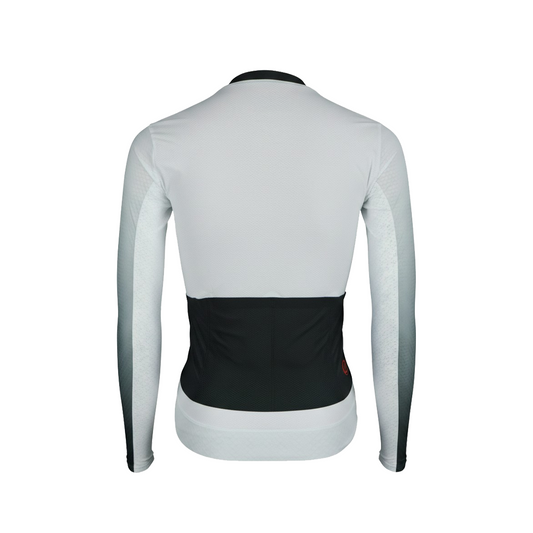 Jersey de Ciclismo Topstone Pro Blanca 4 Bolsas Manga Larga vista trasera – TopStone Costa Rica