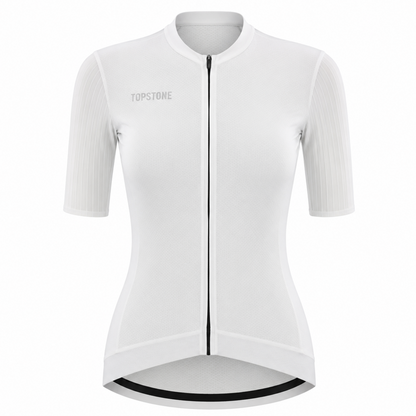 Jersey de Ciclismo Topstone Elegance White Noise Mujer frente – TopStone Costa Rica