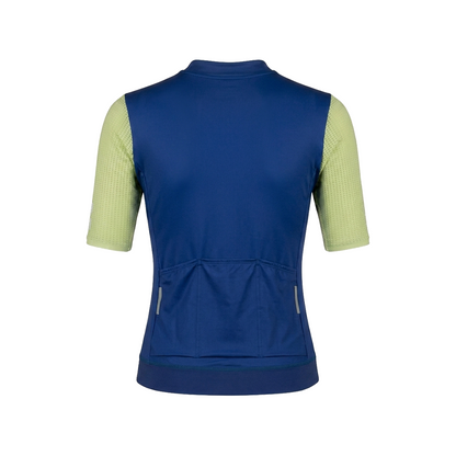 Jersey de Ciclismo Topstone Race Lime-Blue mujer detalle – TopStone Costa Rica