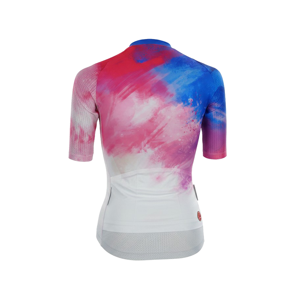 Jersey de Ciclismo Topstone Race Pink Nebula detalle – TopStone Costa Rica