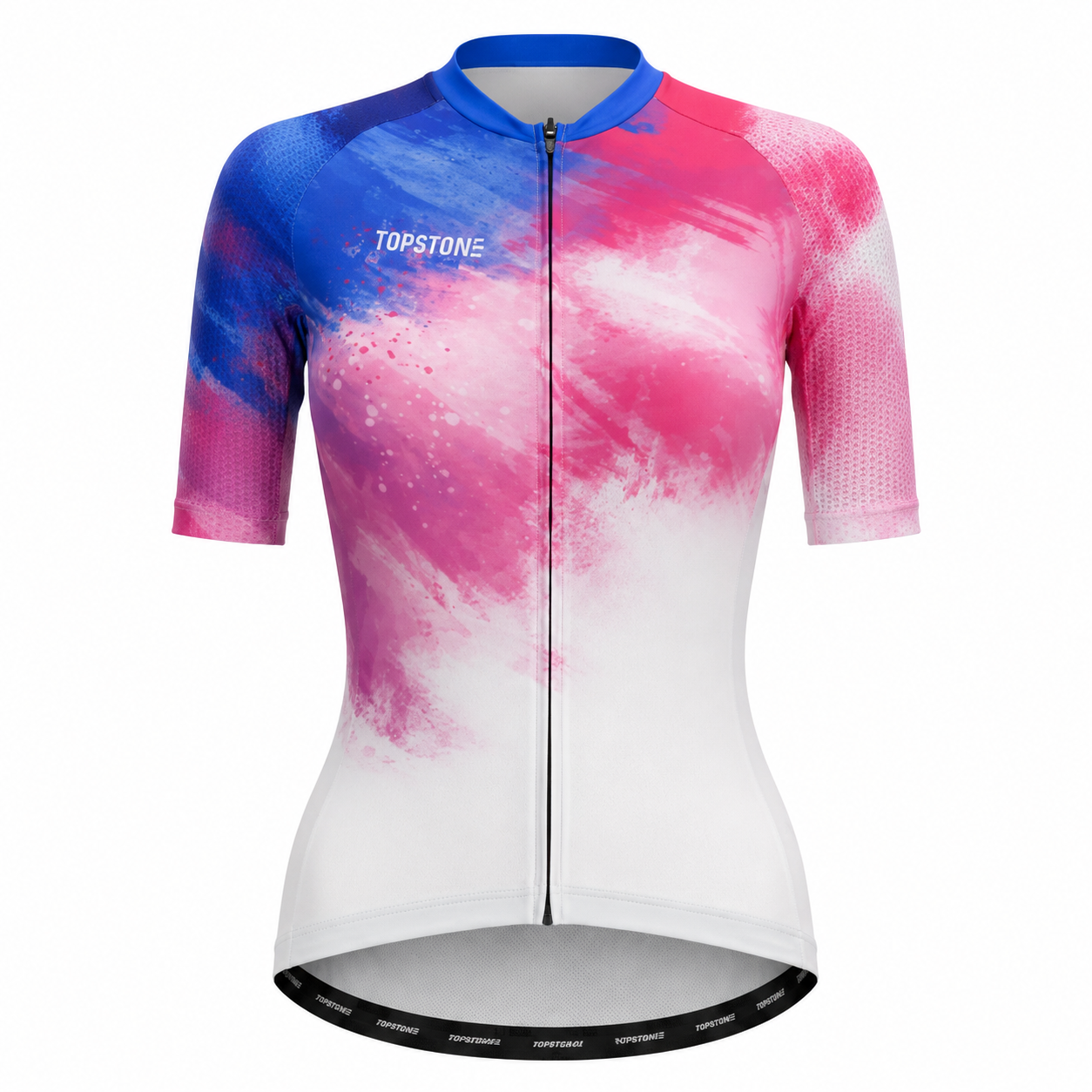Jersey de Ciclismo Topstone Race Pink Nebula Mujer frente – TopStone Costa Rica
