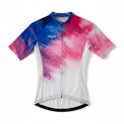 Jersey de Ciclismo Topstone Race Pink Nebula frente – TopStone Costa Rica