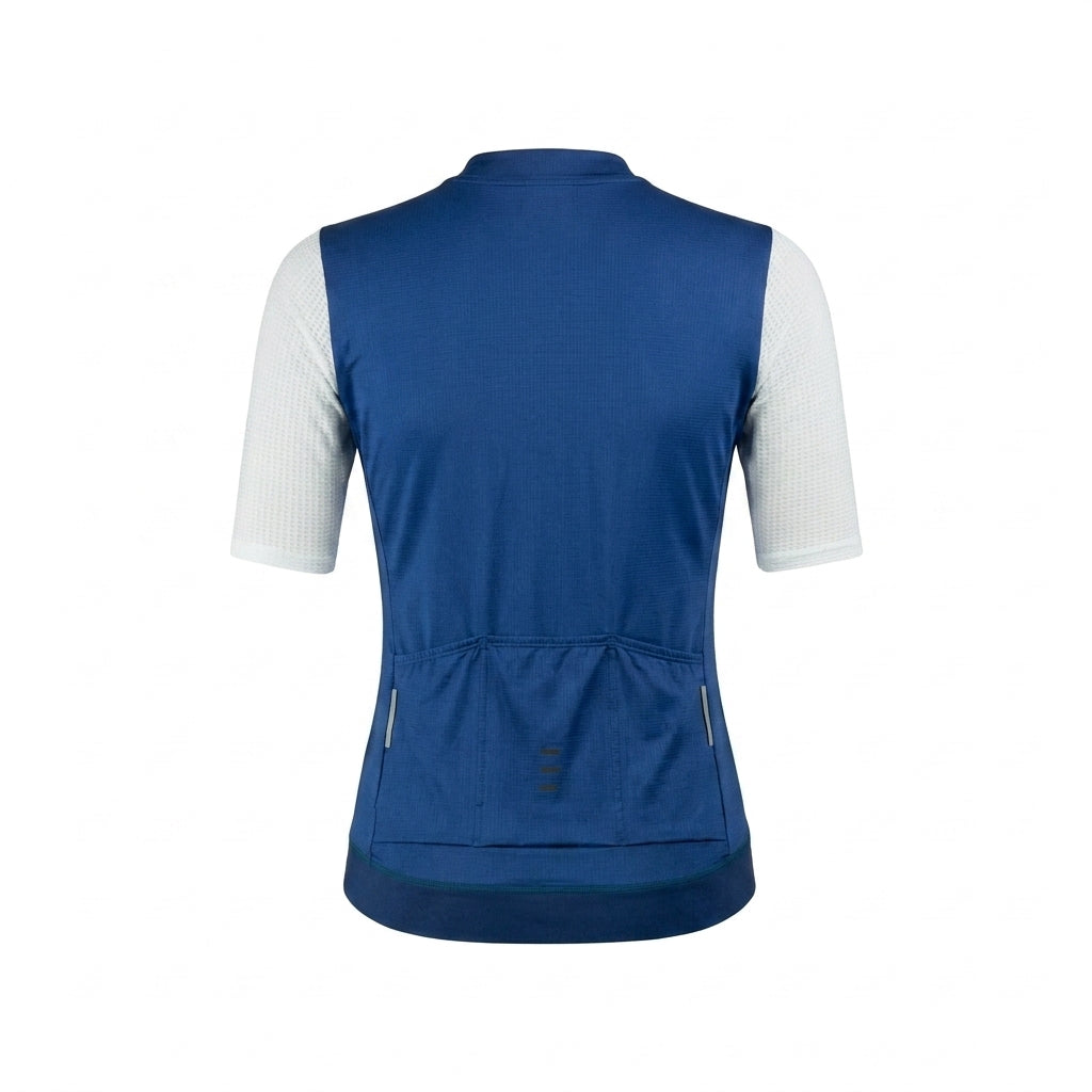 Jersey de Ciclismo Topstone Race Skyline Navy detalle – TopStone Costa Rica