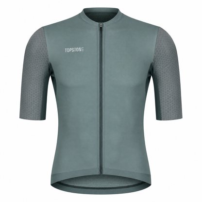 Jersey de Ciclismo Topstone Elegance DuoGray Hombre frente – TopStone Costa Rica