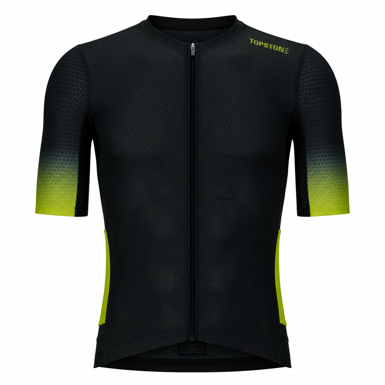 Jersey de Ciclismo Topstone Pro Amarillo Neon Hombre frente – TopStone Costa Rica