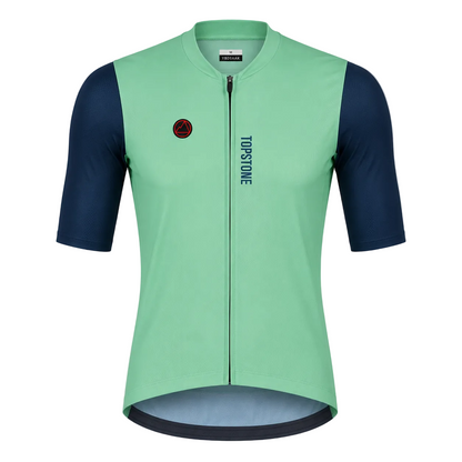 Jersey de Ciclismo Topstone Elegance Deep Mint Hombre frente – TopStone Costa Rica