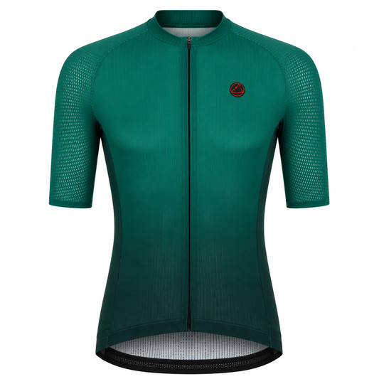 Jersey de Ciclismo Topstone Pro Verde Difuminado Hombre frente – TopStone Costa Rica