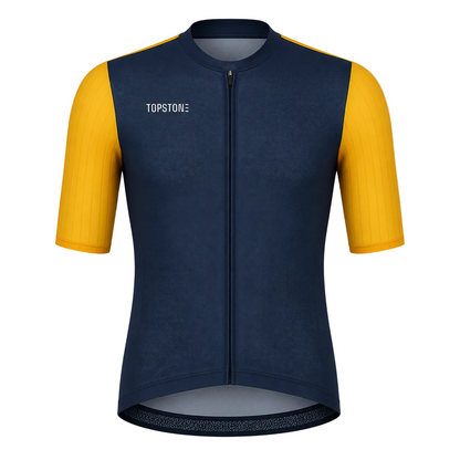 Jersey de Ciclismo Topstone Midnight Gold Hombre frente – TopStone Costa Rica
