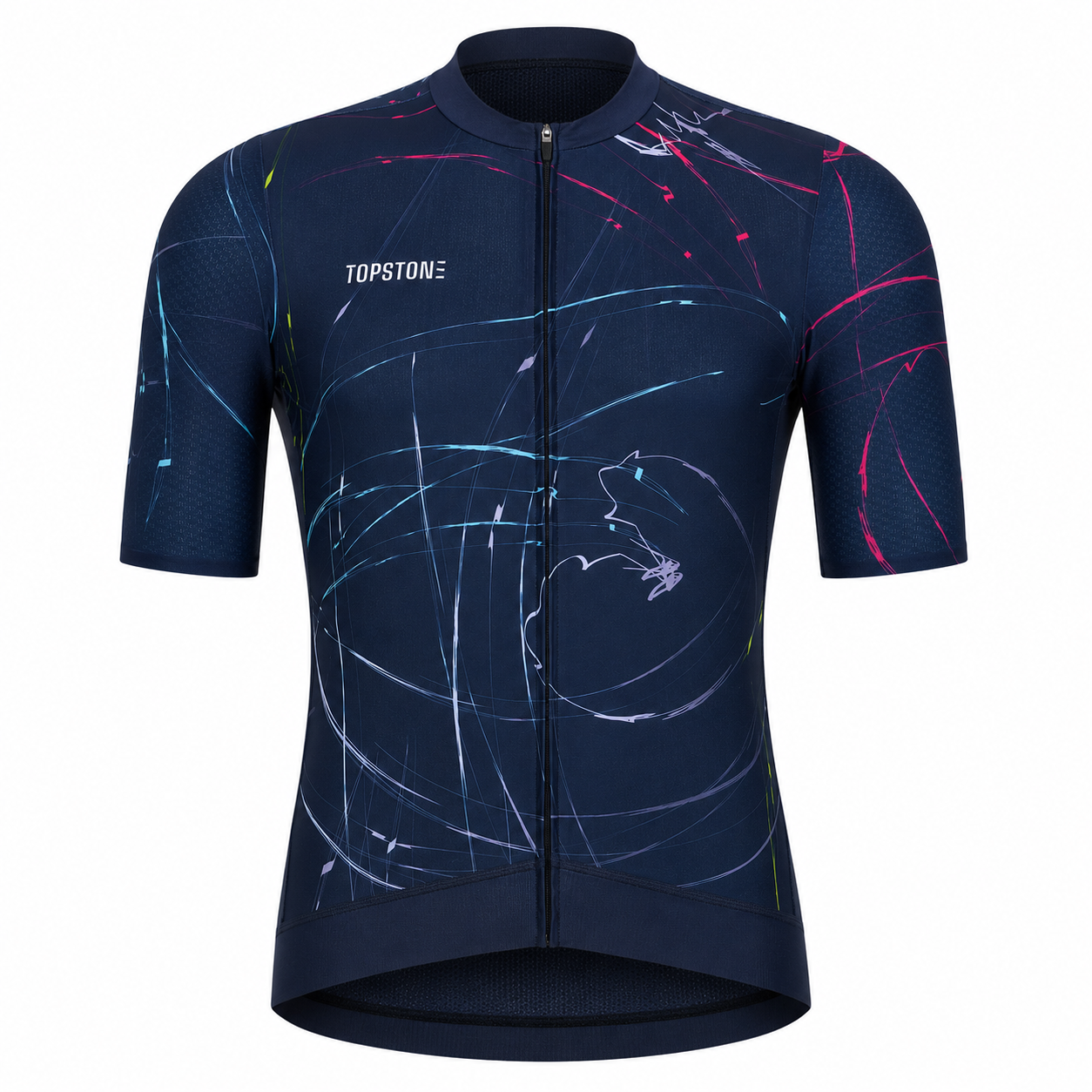 Jersey de Ciclismo Topstone Race Neon Brush Hombre frente – TopStone Costa Rica