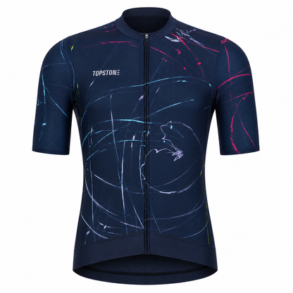Jersey de Ciclismo Topstone Race Neon Brush Hombre frente – TopStone Costa Rica