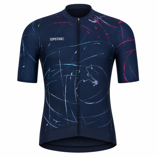 Jersey de Ciclismo Topstone Race Neon Brush Hombre frente – TopStone Costa Rica