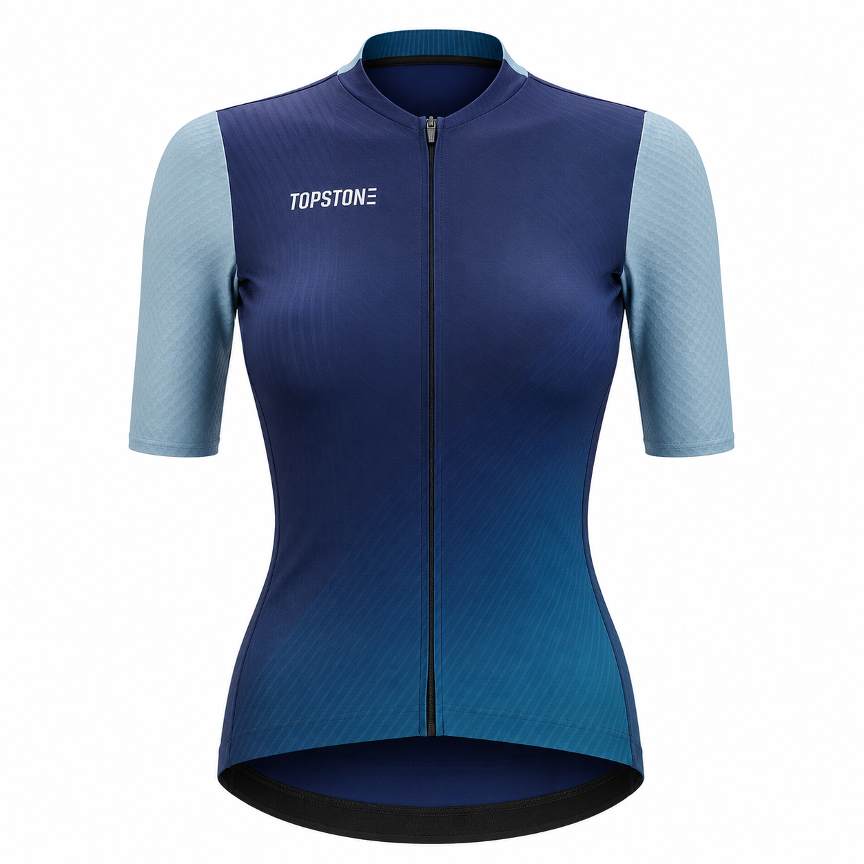 Jersey de Ciclismo Topstone Pro Blue Haze Mujer frente – TopStone Costa Rica