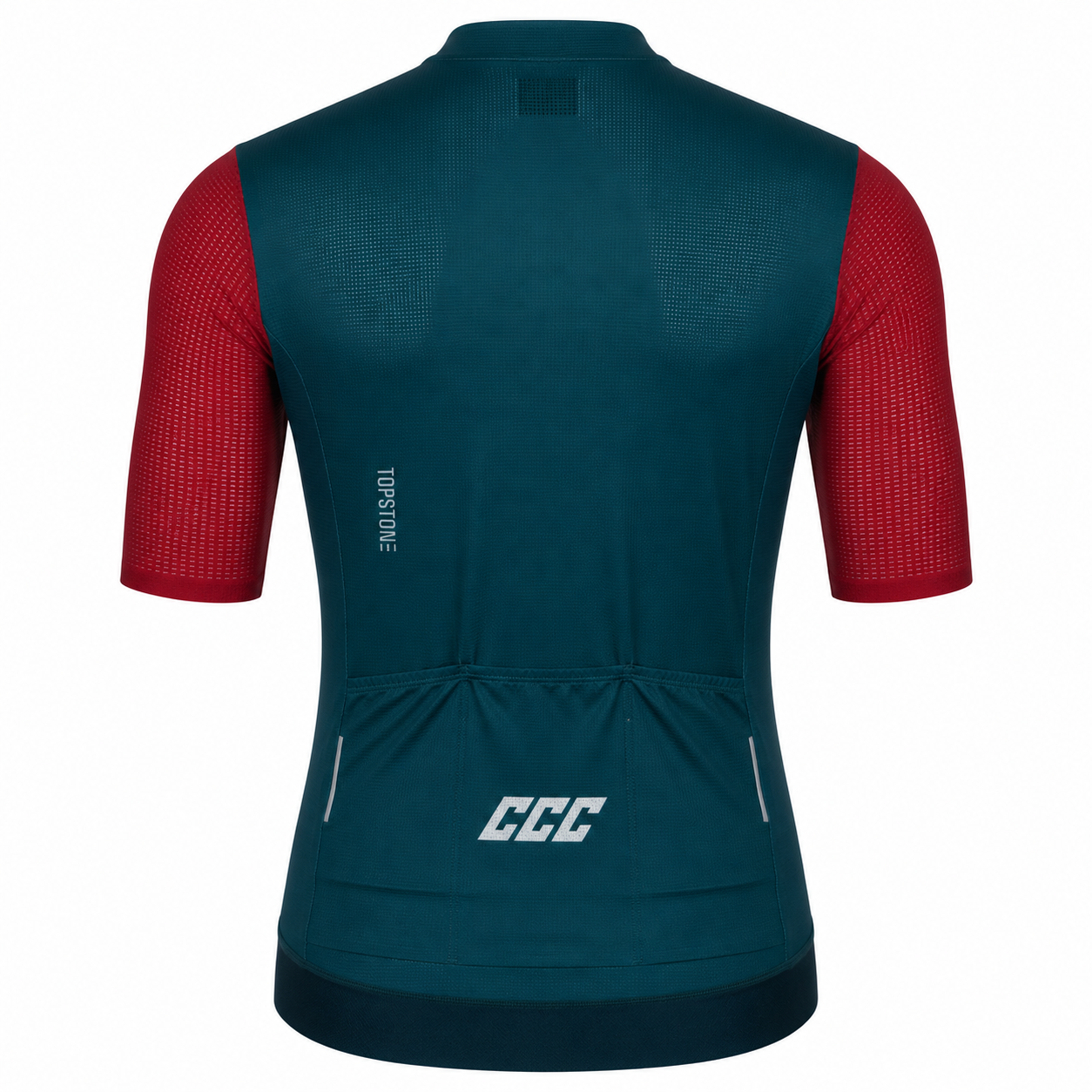 Jersey de Ciclismo Topstone Race Verde-Rojo Hombre detalle – TopStone Costa Rica