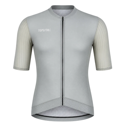 Jersey de Ciclismo Topstone Elegance Sand Dust Hombre frente – TopStone Costa Rica