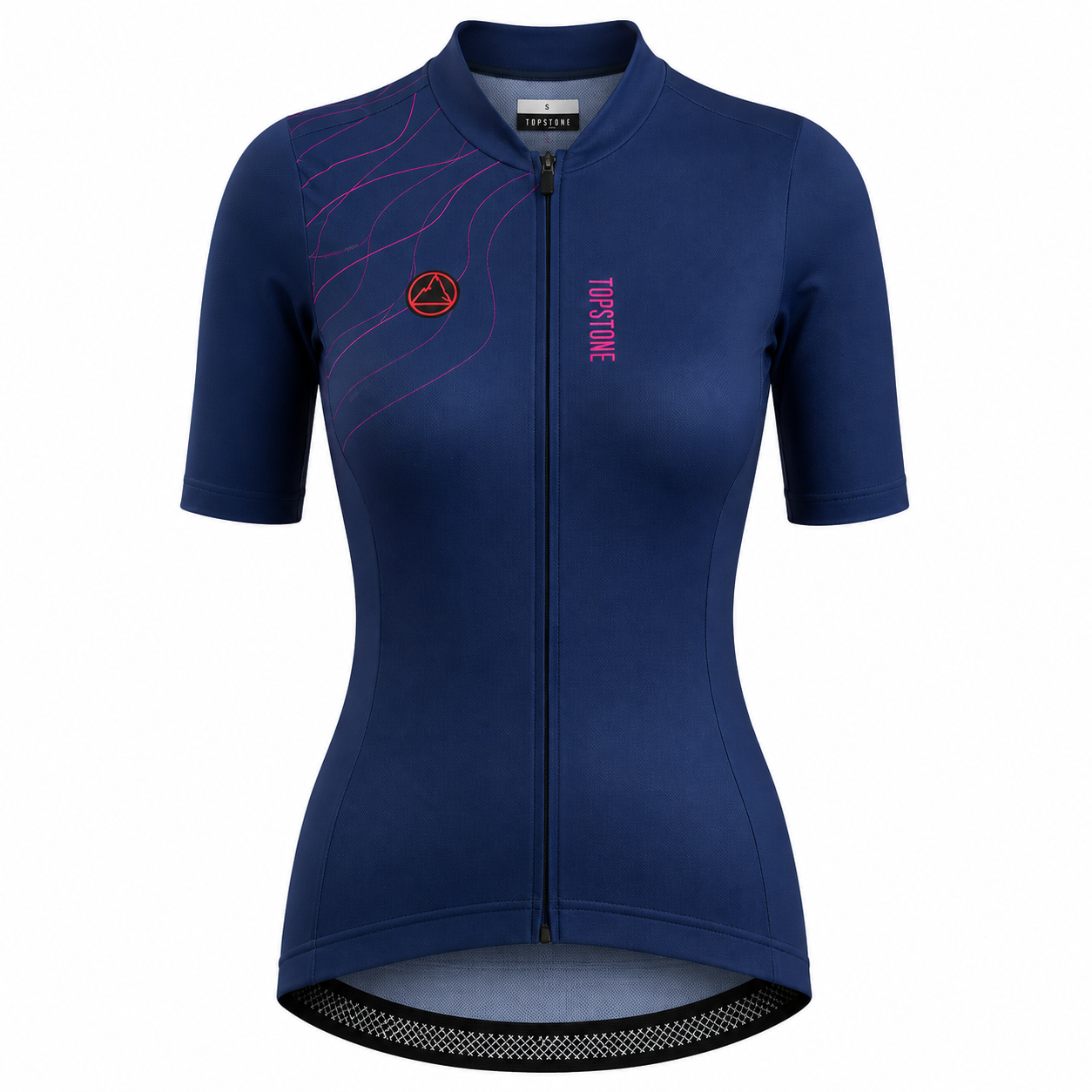 Jersey de Ciclismo Topstone Race Blue Stream Mujer frente – TopStone Costa Rica