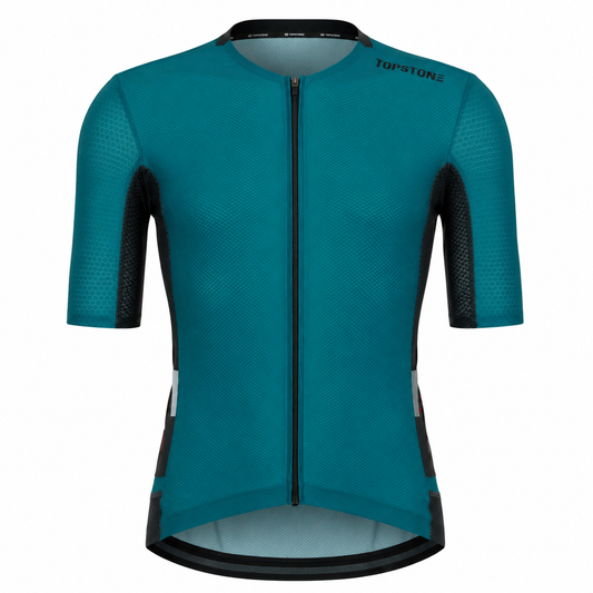 Jersey de Ciclismo Topstone Pro Emerald Hombre frente – TopStone Costa Rica