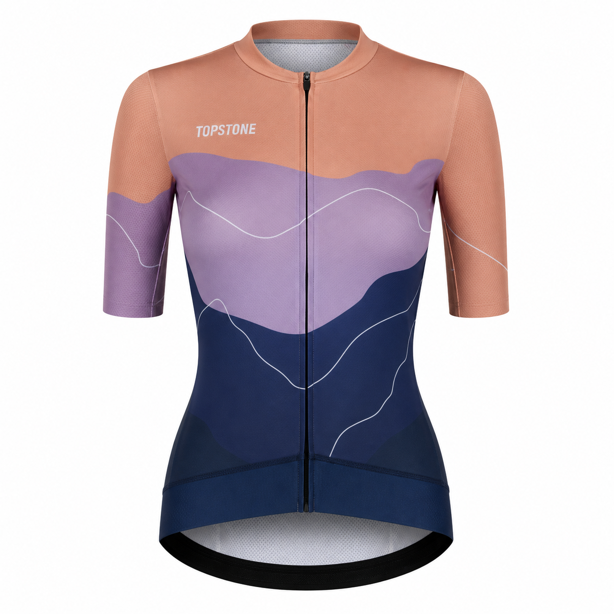 Jersey de Ciclismo Topstone Race Horizon Waves Mujer frente – TopStone Costa Rica